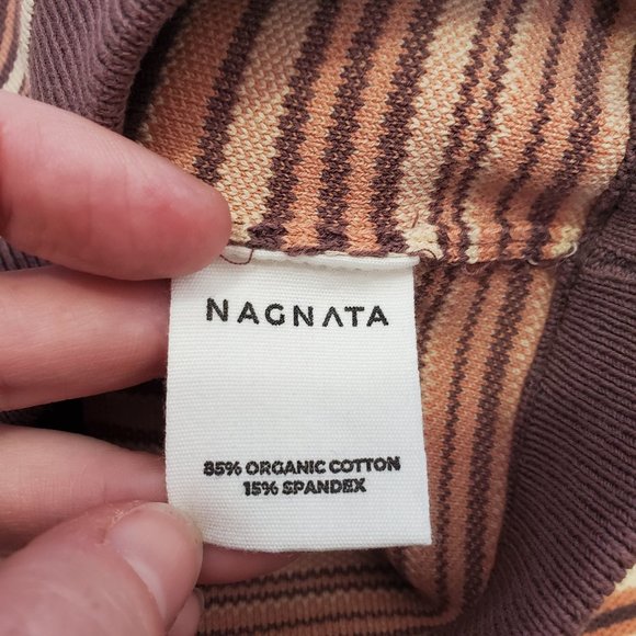 NAGNATA / S / NEW Women's Knit Yoni Shorts and Lucid Bra Top Set - Sahara Stripe - Picture 7 of 14